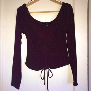 Burgundy long sleeve shirt